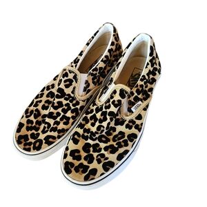 Vans Cheetah Leopard Print Slip-On Sneakers Womens